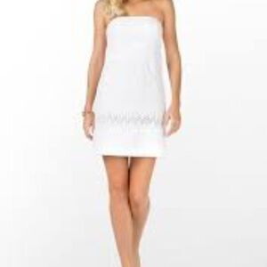 Lilly Pulitzer Bowen Resort White Strapless Dress